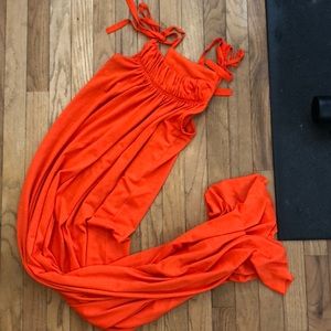ZARA Red Full length Dress Size Large